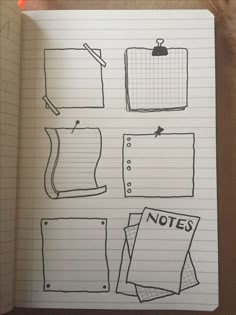 an open notebook with notes on it