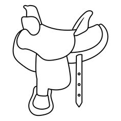 a drawing of a horse saddle