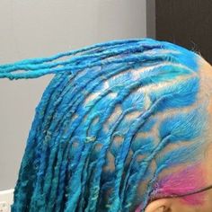 Pink And Blue Locs, Blue And Green Locs, Blue And Purple Locs, Teal Locs, Two Tone Locs, Coloured Locs, Blue Locs, Colorful Locs, Loc Colors