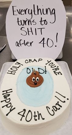 Holy crap cake 40th birthday Funny Mens Birthday Cake, Funny 40th Birthday Cake, Birthday Cake For Him, 40th Birthday Funny, Bday Cake, Superhero Party