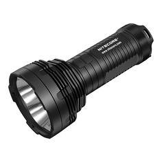 the nitecore flashlight is shown with its light on