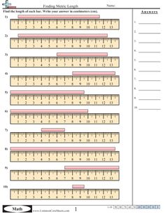 a printable ruler sheet with numbers and measurements on the front, in white background