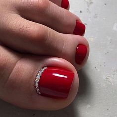 Red Toenails, Summer Toe Nails