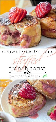 strawberries and cream stuffed french toast