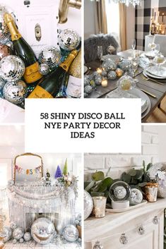 shiny disco ball nye party decor ideas