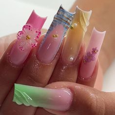 Y2k Square Nails, Nails Nyc, Romantic Nails, Girly Acrylic Nails, Simple Acrylic Nails, French Acrylic Nails, Classy Acrylic Nails, Pretty Gel Nails, Acrylic Nails Coffin Pink