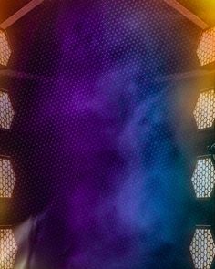 an abstract background with hexagonal shapes and lights