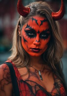 20 Best Halloween Devil Makeup Ideas | Pro Bird Watcher Taurus Halloween Costume, Halloween Devil Makeup, Devil Makeup Ideas, Devil Makeup, Halloween Bash, Bird Watcher, Halloween Costume Ideas, Simple Ideas, Makeup Ideas