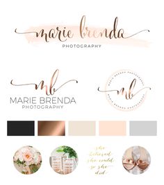 the logo for marie brenda photography, which has been designed to look like it is being used