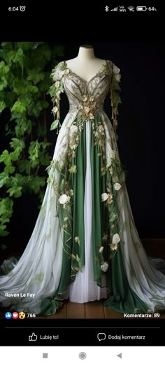 Wizard Wedding Dress, Nature Ball Gown, Whimsical Forest Fairy Wedding Dress, Whimsygoth Wedding Dress, Earth Tone Wedding Dress, Fairycore Bridesmaid Dresses, Virgo Wedding Dress, Magical Forest Wedding Dress, Fairycore Ballgown