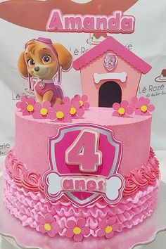 Skye Paw Patrol Cake, Sky Paw Patrol, Paw Patrol Birthday Theme, Paw Patrol Decorations, Paw Patrol Cake, Paw Patrol Birthday Party, Fairy Cakes, Birthday Inspo, Dessert Cake Recipes