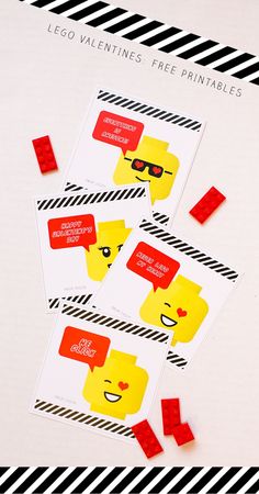 lego valentine's free printables for the kids to make with their friends