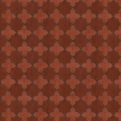 a red and brown pattern with squares on it's surface, in the middle