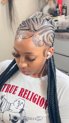 Straight Back Hairstyles, Keys Braids, All Back Hairstyle, 2 Braids Hairstyles, Straight Backs, Scalp Braids, Natural Hair Woman, 4 Braids