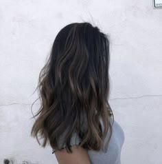 Dark Brown Hair Ideas Fall, Dark Brown Cool Tone Balayage, Fall Tones Hair, Black Hair Bayalage, Cool Tones Balayage, Cool Tone Balayage Black Hair, Cool Toned Balayage Brunette, Subtle Brown Balayage, Balayage Black Hair