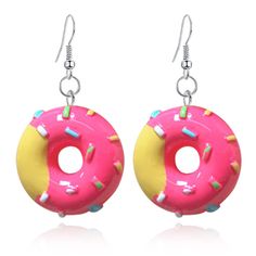 PRICES MAY VARY. Material: Environmentally friendly material, Lead-Free & Nickel-Free,High quality craft. Unique style:The cream donut earrings are made of resin material with a shiny surface.,you can highlight a different style, always bring you more charming grace. Occassions: It brings an elegant and graceful look to any special occasion or for daily wear. As a great gift for your friends and your familers. Pefect Gifts:it is an ideal gift for yourself, your lovers, your friends, your family Kawaii Heart Earrings For Valentine's Day, Kawaii Pink Earrings For Valentine's Day, Novelty Pink Earrings For Summer, Valentine's Day Pink Kawaii Earrings, Cream Donut, Donut Earrings, Halloween Date, Pink Resin Kawaii Earrings, Donuts Earrings