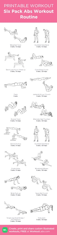 the printable workout poster shows how to do an exercise with your hands and feet