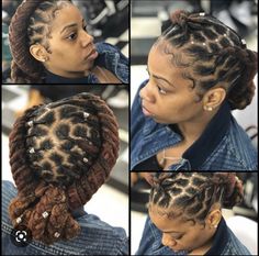 Wedding Loc Styles For Women, Braids Into Low Bun, Barrel Braids, Wedding Loc Styles, Loc Crown, Loc Styles For Women, Locks Styles, Locs Color, Dreadlocks Hairstyle