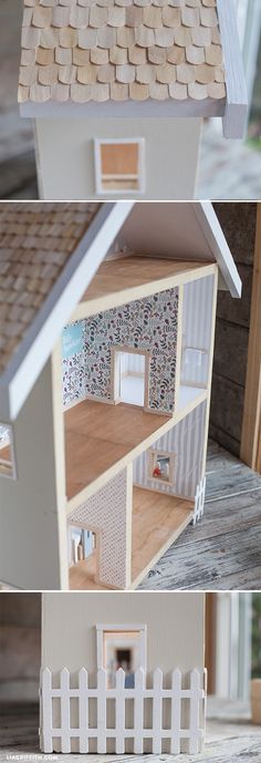 this dollhouse is made out of wood and plastic