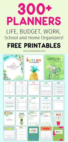 the free printables for this planner are great to use in your home or office