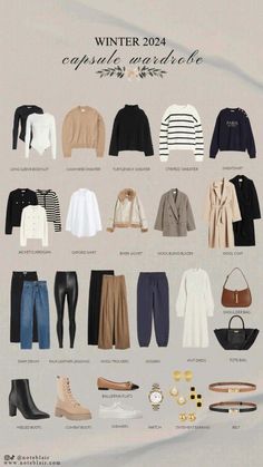 Capsule Fall Winter Wardrobe, Budget Friendly Capsule Wardrobe, Winter Style 2024-2025, Casual Capsule Wardrobe Winter 2024, Casual Winter Wardrobe, Womens Minimalist Wardrobe, Classy Winter Capsule Wardrobe, Fall And Winter Wardrobe Essentials