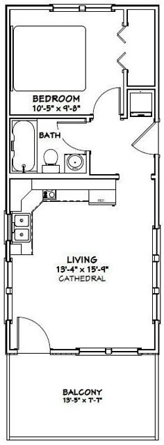 the floor plan for a two bedroom, one bath apartment with an attached bathroom and living room