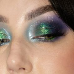 Sourandnasty Makeup, Watercolor Makeup Looks, Hooded Eye Eyeshadow, Eye Art Makeup, Colourful Eyeshadow Looks, Duochrome Makeup, Dreamy Makeup, Eye Shadow Looks, Indie Makeup Brands