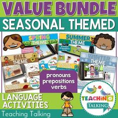 the value bundle for teaching language and writing with an image of children's books