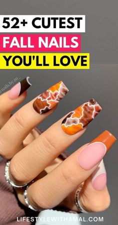 Autumn Nail Ideas Acrylic Short, New Fall Nail Designs, Fall Nail Designs Autumn Burgundy, Matte Fall Nails Autumn, September Nail Designs Fall, Fall Nail Art Designs Autumn, Fall Nail Designs 2022, Late Summer Early Fall Nails, Beautiful Fall Nails