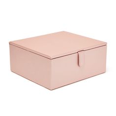 Brouk and Co. - Brouk & Co. "Jodi" Pink Faux Leather Three-Tray Jewelry Box. From Brouk & Co., this "Jodi" pink faux leather three-tray jewelry box is the perfect travel essential. Opens up to a mirror to help you accessorize and features three removable trays that are divided into multiple sections to keep your pieces organized. Vegan friendly. Wipe clean. Measures 8 1/4"L x 7 1/2"W x 3 3/4"H. Item(s) are safely and securely packaged. Pink Rectangular Box Bag For On-the-go, Pink Box Bag With Gold-tone Hardware For Shopping, Stackers Jewelry Boxes Taupe, Pink Heart Shaped Jewellery Box, Pink Jewelry Box, Large Jewelry Box, Large Jewelry, Travel Essentials, Accessories Watches