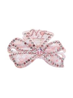 In the enchanting realm of timeless elegance, where whispers of ancient legends and moonlit gardens converge, a delicate treasure awaits. The exquisite bow shape of this hair clip, adorned with a harmonious collision of pink and white diamonds, transforms the mundane into the extraordinary. These shimmering gems dance in a play of colors, making the bow sparkle with a captivating brilliance. Adorning your hair with this delightful piece adds a touch of playfulness and charm, while infusing your Elegant Pink Hair Accessories For Wedding, Elegant Pink Wedding Hair Accessories, Elegant Pink Bow For Gift, Formal Pink Hair Accessories, Elegant Pink Hair Accessories For Formal Occasions, Pink Formal Hair Accessories, Elegant Pink Bow For Party, Elegant Pink Party Bow, Pink Hair Accessories With Decorative Bow For Wedding