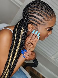 Colored Cornrows, Small Cornrow Braids, Small Cornrows Braids For Black Women, Small Feed In Braids Cornrows, Cornrow Braids For Black Women, Stitch Braids Cornrows, Small Cornrows, Straight Back Braids, Ghana Braids Hairstyles