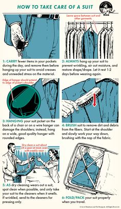 Skill of the Week: Take Care of a Suit (And Make It Last) | The Art of Manliness How To Be A Man, Men Tips, Gentlemans Club, Art Of Manliness, Expensive Clothes, Classic Suit, Sharp Dressed Man, The Gentleman, Man Stuff