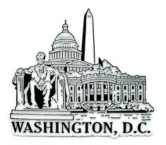 washington, d c sticker with the capitol building in the background