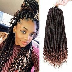 Fox Locs, Locs Curly Ends, Faux Locs Curly Ends, Locs Curly, Goddess Locs Crochet, Twist Braiding Hair, Faux Loc, Locs Crochet, Curly Hair Photos