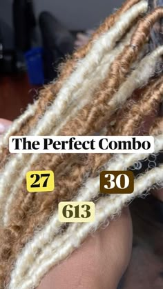 Crochet Blonde Faux Locs, Soft Loc Color Ideas Black Women, 613 And 27 Soft Locs, Soft Locs Multi Color, Multi Colored Soft Locs, Butterfly Loc Color Ideas, 27 And 613 Faux Locs, Brown Blonde Faux Locs, 613 Locs Black Women