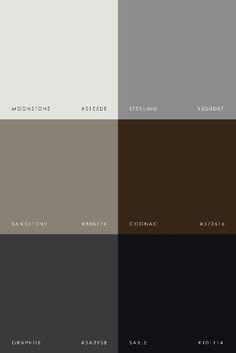 four different shades of gray, brown and white with the same color scheme on them