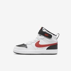 Kids Nike Shoes, Nike Court Borough Mid 2, Court Borough Mid 2, Nike Court Borough, Tenis Nike, Kid Lifestyle, Nike Boy, Mid Top, Boys Sneakers