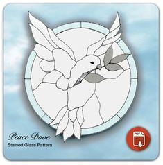 the peace dove stained glass pattern is shown