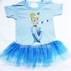 Blue Tutu Dress, Cinderella Outfit, Blue Tutu, Printed Tshirt, Cinderella Dresses, Birthday Tshirts, Red Polka Dot, Tutu Dress