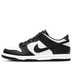 Nike Dunk Low GS Black White CW1590-100 sneakmarks Vapour Max Nike, Dunk Low Nike, Nike Sacai, Womens Air Jordans, Nike Dunk Low, Black White Fashion, Dunk Low, Nike Dunk, Black Rubber