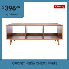 the $ 399 00 cricket media chest / white is on sale for $ 399 00