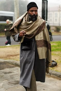 On the Street…The Fortezza, Florence | The Sartorialist | Bloglovin’ The Sartorialist, Ethno Style, Mens Style Guide, Men Street, Mens Fashion Trends, Mens Street Style, Look Cool, Long Coat, Ponchos