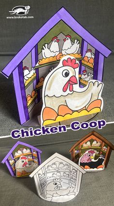 the chicken coop is made out of paper