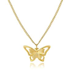 PRICES MAY VARY. 🦋GOLD BUTTERFLY PENDANT NECKLACE🦋The gold hollow butterfly pendant necklace is an exquisite and elegant piece of jewelry. The design of the butterfly pendant is inspired by nature, and the hollow design of the wings showcases a high level of craftsmanship and design. The chain uses a simple cable chain, making the entire necklace look more delicate and lightweight. 🦋TRENDY BUTTERFLY CHARM NECKLACE🦋The elegant gold hollow butterfly necklace is suitable for various occasions, Butterfly Gold Pendant, Elegant Gold Butterfly Charm Necklace, Gold Plated Butterfly Necklace As Gift, Elegant Gold Charm Necklace With Butterfly, Gold Butterfly Pendant Necklace For Party, Gold Butterfly Pendant Necklace With Clavicle Chain, Gold Butterfly Pendant Necklace With Delicate Chain, Gold Butterfly Necklace With Delicate Chain For Party, Gold Butterfly Charm Jewelry For Party