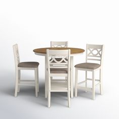 an image of a table and chairs set up for four people to sit at it