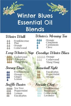 Essential Oil Recipes Calming, Laguna Moon Essential Oil Blends, Difusor Blends For Colds, Soothing Essential Oil Blends, Snow Day Essential Oil Blend, Essential Oil Combos For Diffuser, Winter Aromatherapy Blends, Doterra Winter Diffuser Blends, Winter Morning Diffuser Blend