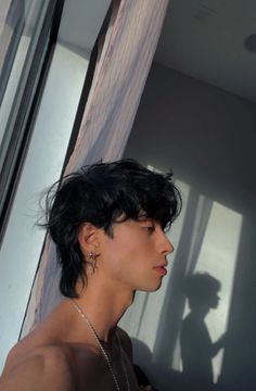 Asian Hair Inspo, Korean Haircut Men, Perm Hair Men, Modern Mullet Haircut, Mullet Haircuts, F Men, Mullet Haircut