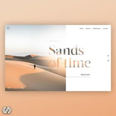 an image of a desert scene with the words sands of time on it