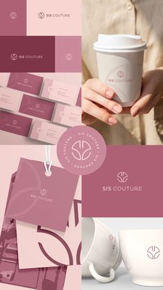 the logo and business cards are designed to look like a coffee cup